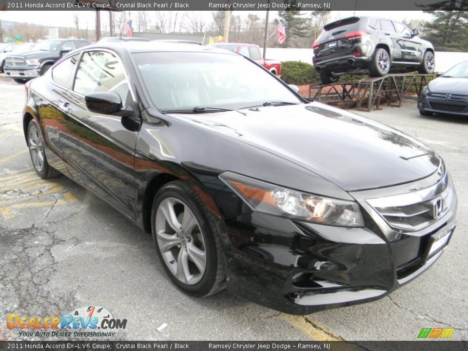 2011 Honda Accord EX-L V6 Coupe Crystal Black Pearl / Black Photo #4