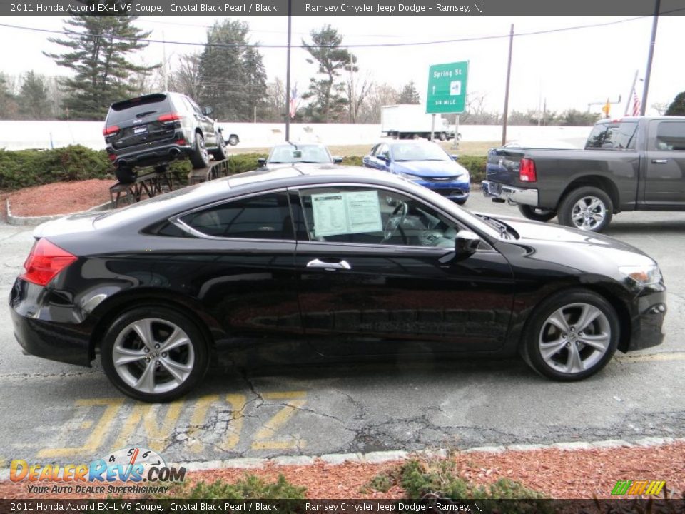 2011 Honda Accord EX-L V6 Coupe Crystal Black Pearl / Black Photo #5
