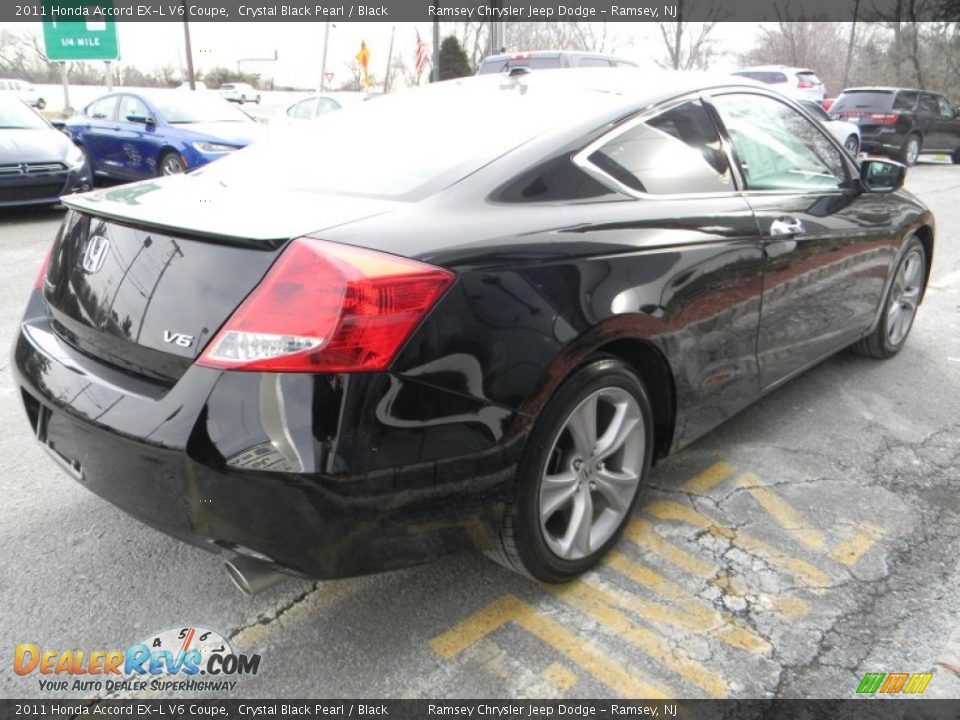 2011 Honda Accord EX-L V6 Coupe Crystal Black Pearl / Black Photo #6