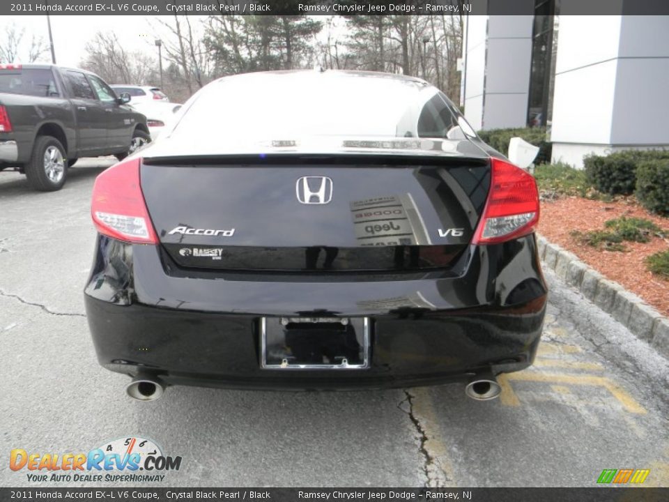 2011 Honda Accord EX-L V6 Coupe Crystal Black Pearl / Black Photo #7