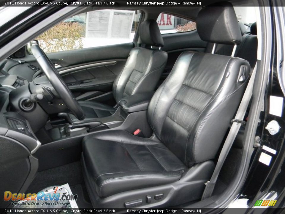 2011 Honda Accord EX-L V6 Coupe Crystal Black Pearl / Black Photo #9