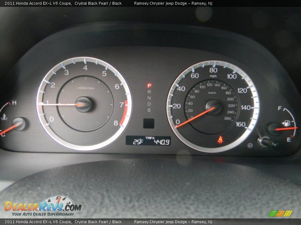2011 Honda Accord EX-L V6 Coupe Crystal Black Pearl / Black Photo #10