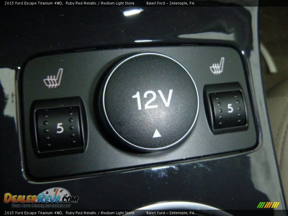2015 Ford Escape Titanium 4WD Ruby Red Metallic / Medium Light Stone Photo #6