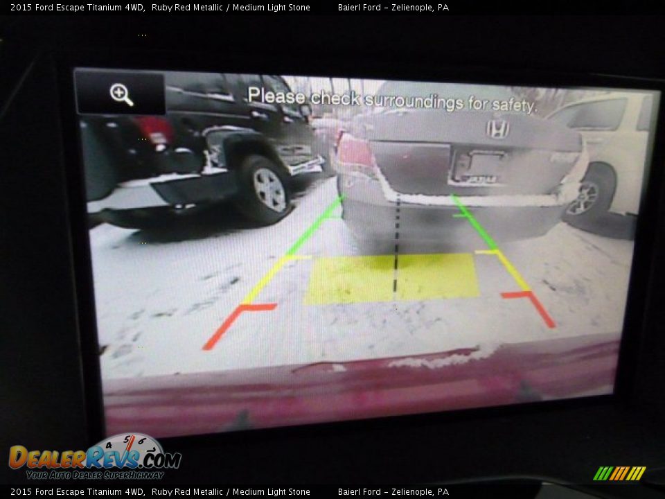 2015 Ford Escape Titanium 4WD Ruby Red Metallic / Medium Light Stone Photo #8