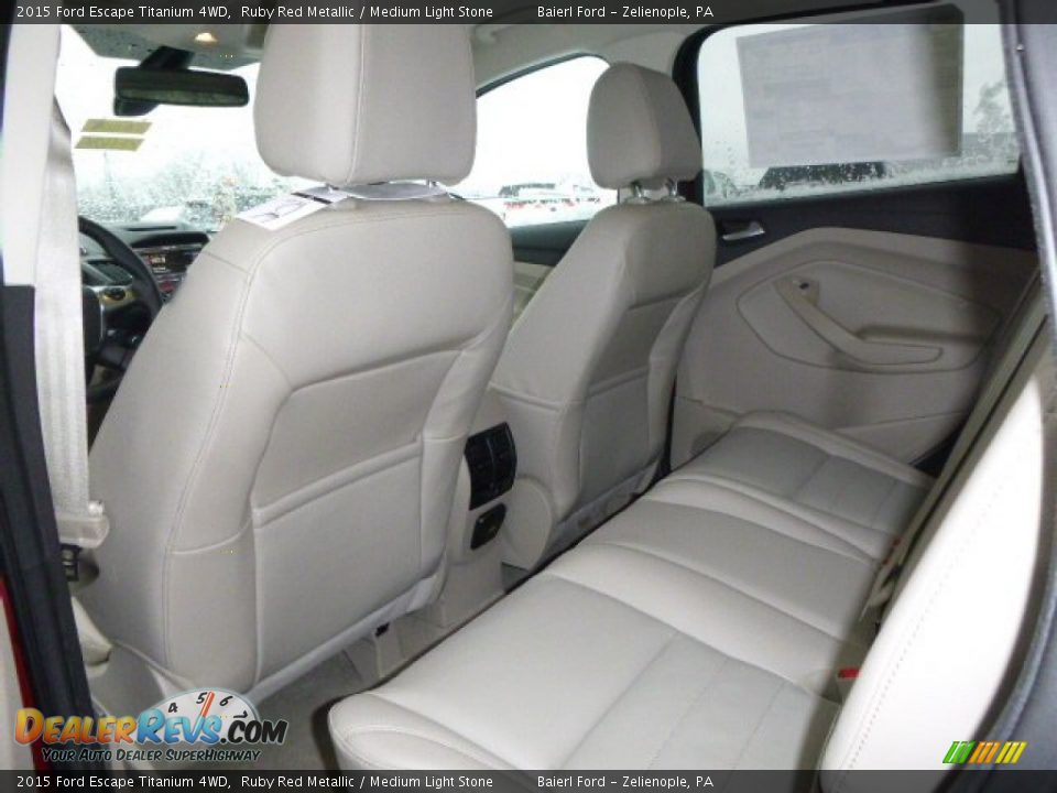 2015 Ford Escape Titanium 4WD Ruby Red Metallic / Medium Light Stone Photo #9