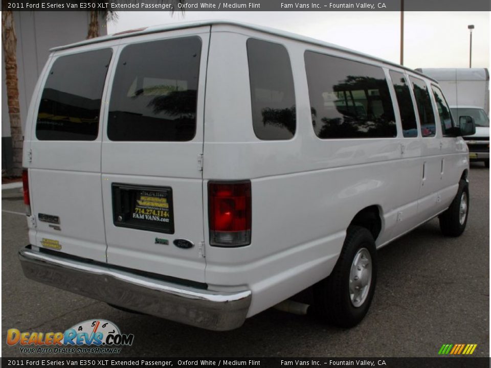 2011 Ford E Series Van E350 XLT Extended Passenger Oxford White / Medium Flint Photo #5
