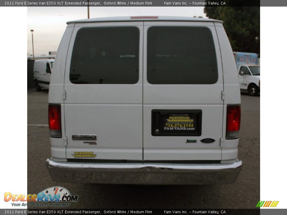 2011 Ford E Series Van E350 XLT Extended Passenger Oxford White / Medium Flint Photo #6