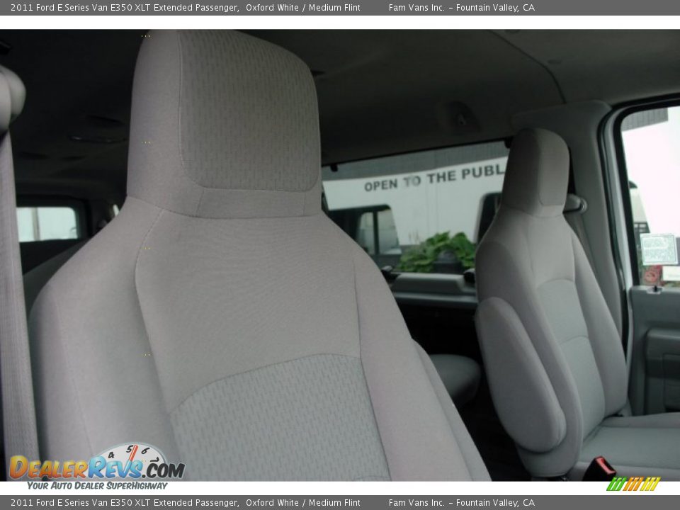 2011 Ford E Series Van E350 XLT Extended Passenger Oxford White / Medium Flint Photo #13