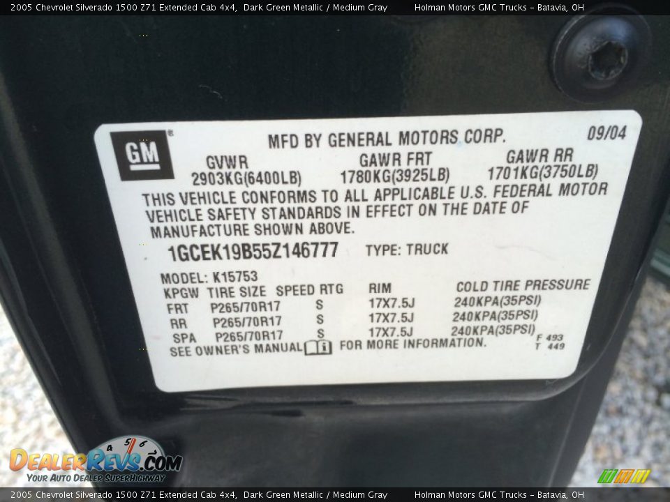 2005 Chevrolet Silverado 1500 Z71 Extended Cab 4x4 Dark Green Metallic / Medium Gray Photo #4