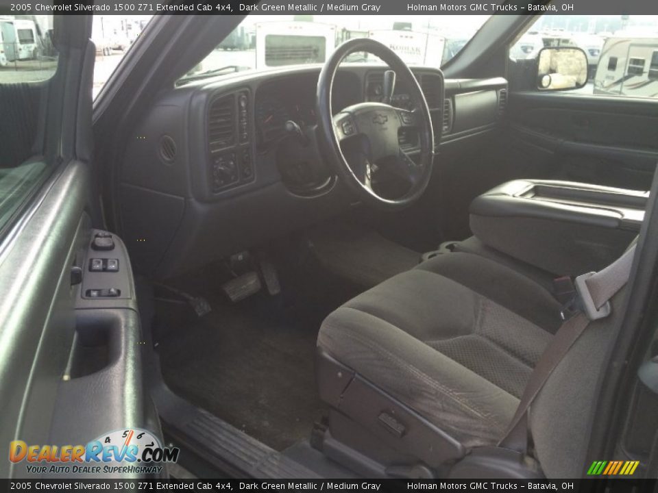 2005 Chevrolet Silverado 1500 Z71 Extended Cab 4x4 Dark Green Metallic / Medium Gray Photo #5