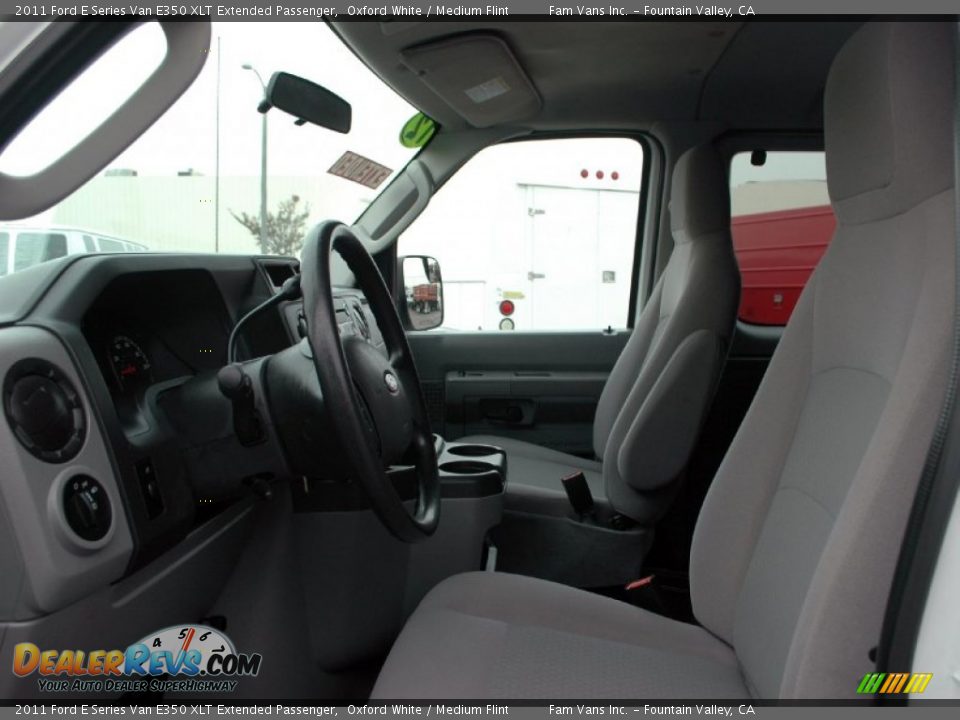 2011 Ford E Series Van E350 XLT Extended Passenger Oxford White / Medium Flint Photo #15