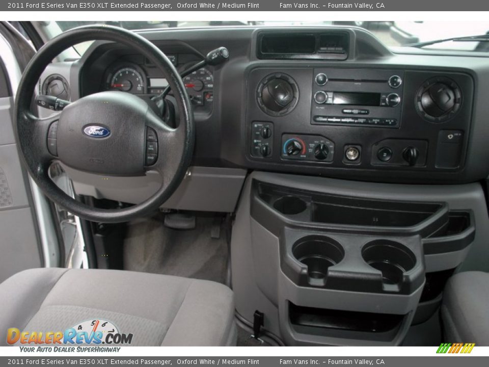 2011 Ford E Series Van E350 XLT Extended Passenger Oxford White / Medium Flint Photo #18