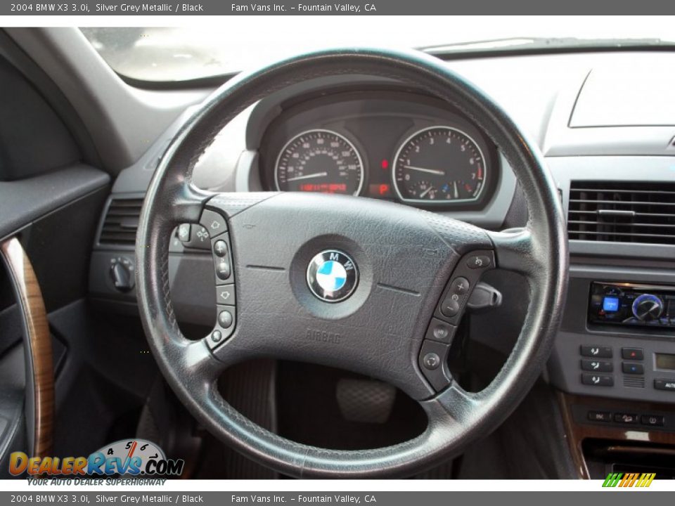 2004 BMW X3 3.0i Silver Grey Metallic / Black Photo #15