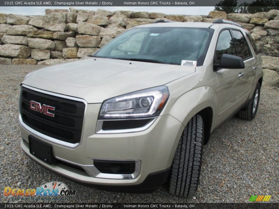 2015 GMC Acadia SLE AWD Champagne Silver Metallic / Ebony Photo #2