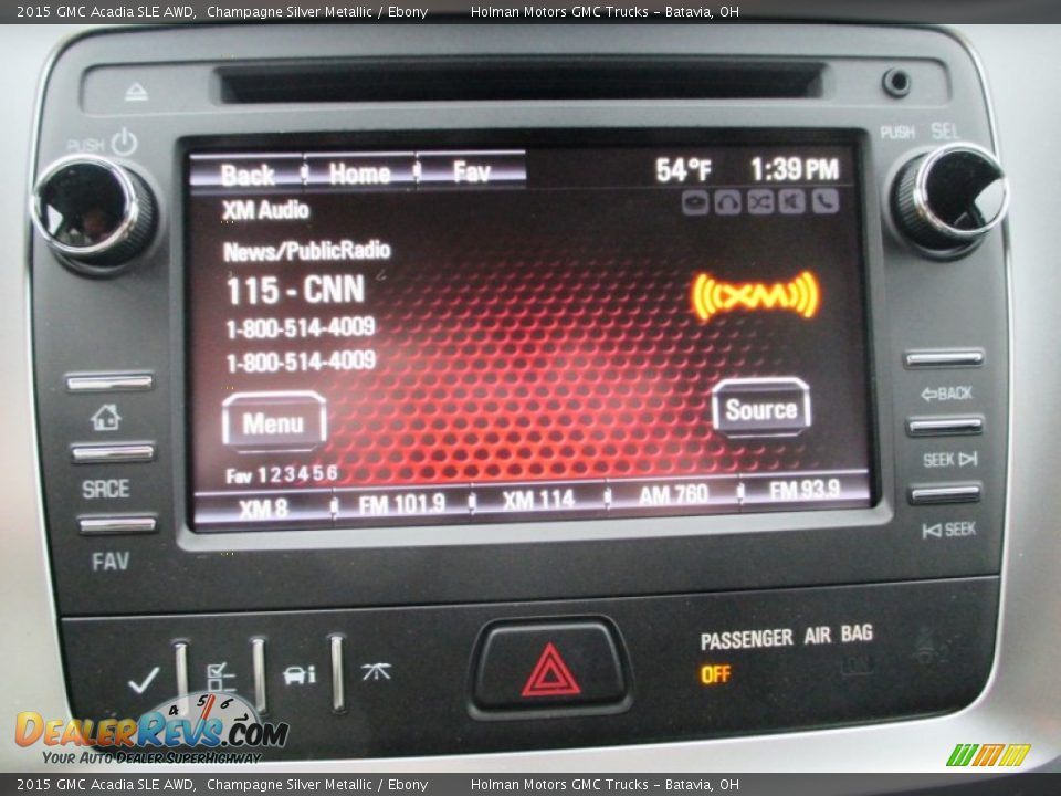 2015 GMC Acadia SLE AWD Champagne Silver Metallic / Ebony Photo #9