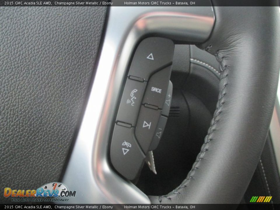 2015 GMC Acadia SLE AWD Champagne Silver Metallic / Ebony Photo #14