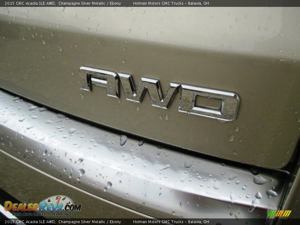 2015 GMC Acadia SLE AWD Champagne Silver Metallic / Ebony Photo #28