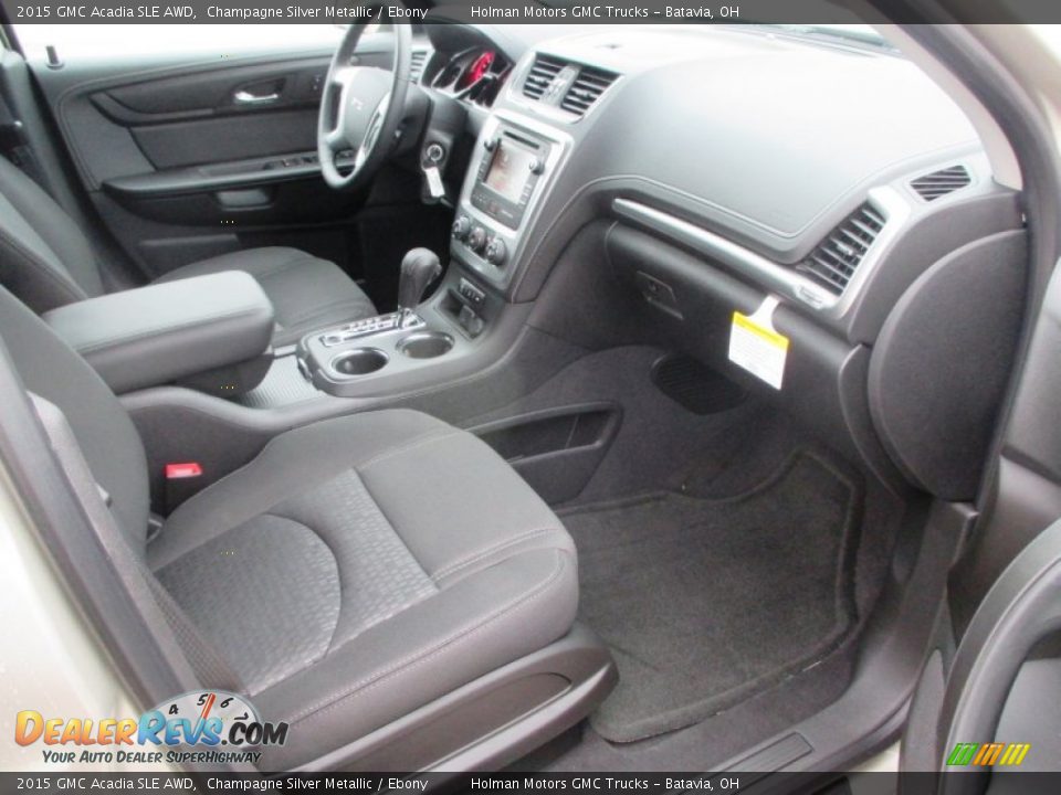 2015 GMC Acadia SLE AWD Champagne Silver Metallic / Ebony Photo #30