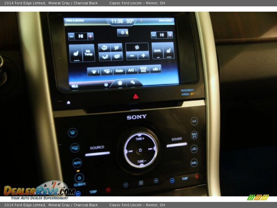 2014 Ford Edge Limited Mineral Gray / Charcoal Black Photo #8