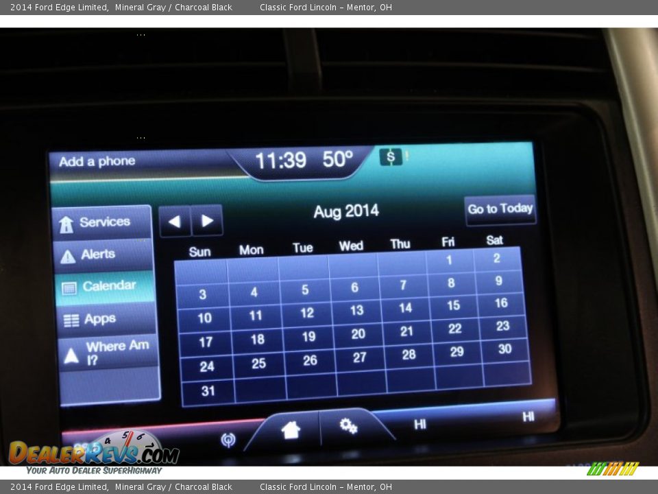 2014 Ford Edge Limited Mineral Gray / Charcoal Black Photo #12