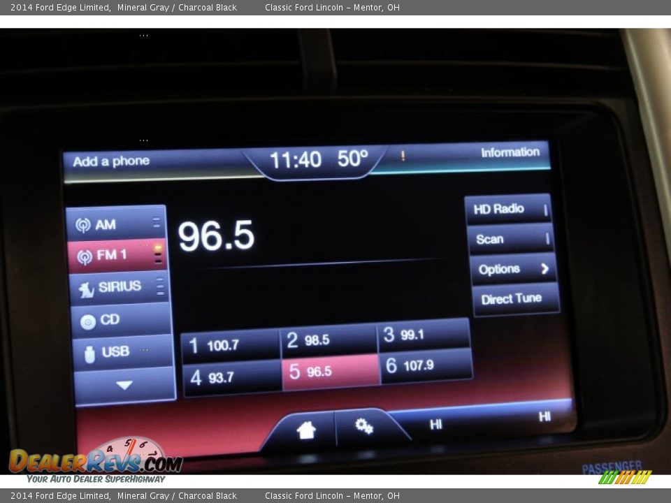 2014 Ford Edge Limited Mineral Gray / Charcoal Black Photo #13