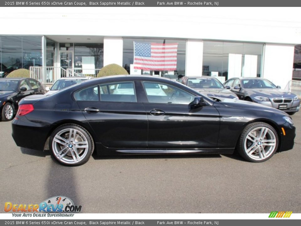 Black Sapphire Metallic 2015 BMW 6 Series 650i xDrive Gran Coupe Photo #2