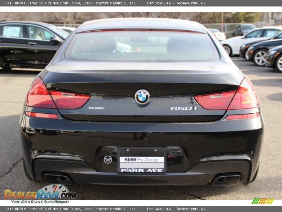 2015 BMW 6 Series 650i xDrive Gran Coupe Black Sapphire Metallic / Black Photo #4