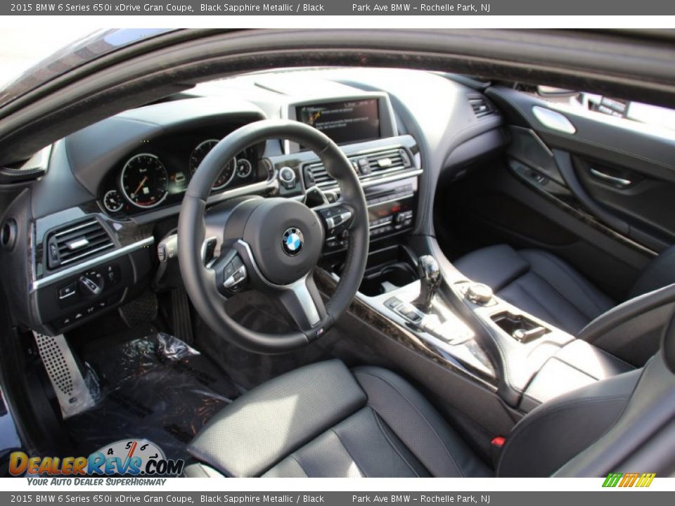 Black Interior - 2015 BMW 6 Series 650i xDrive Gran Coupe Photo #11