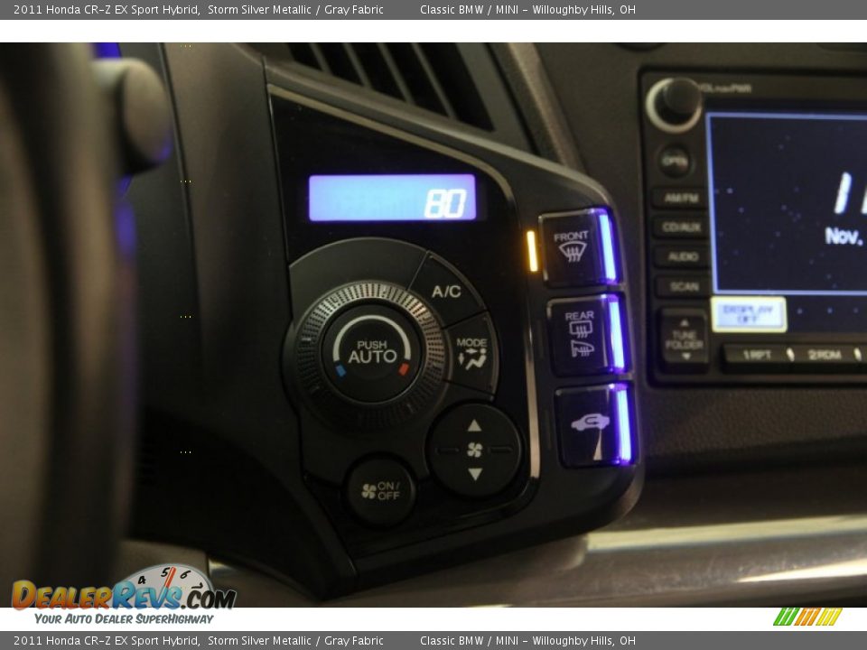 2011 Honda CR-Z EX Sport Hybrid Storm Silver Metallic / Gray Fabric Photo #10