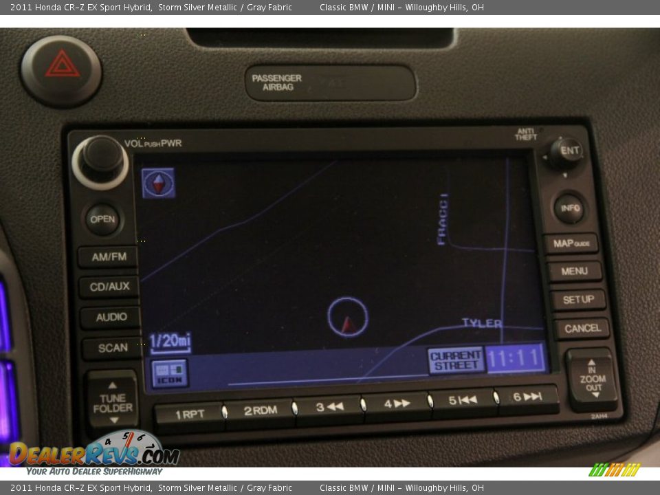 2011 Honda CR-Z EX Sport Hybrid Storm Silver Metallic / Gray Fabric Photo #14