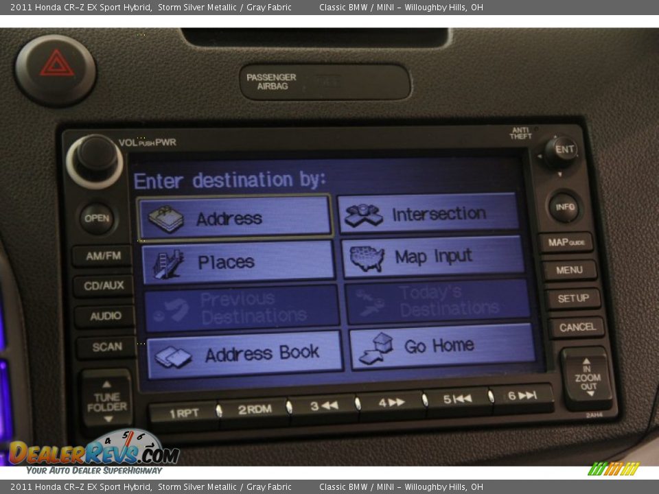 2011 Honda CR-Z EX Sport Hybrid Storm Silver Metallic / Gray Fabric Photo #15