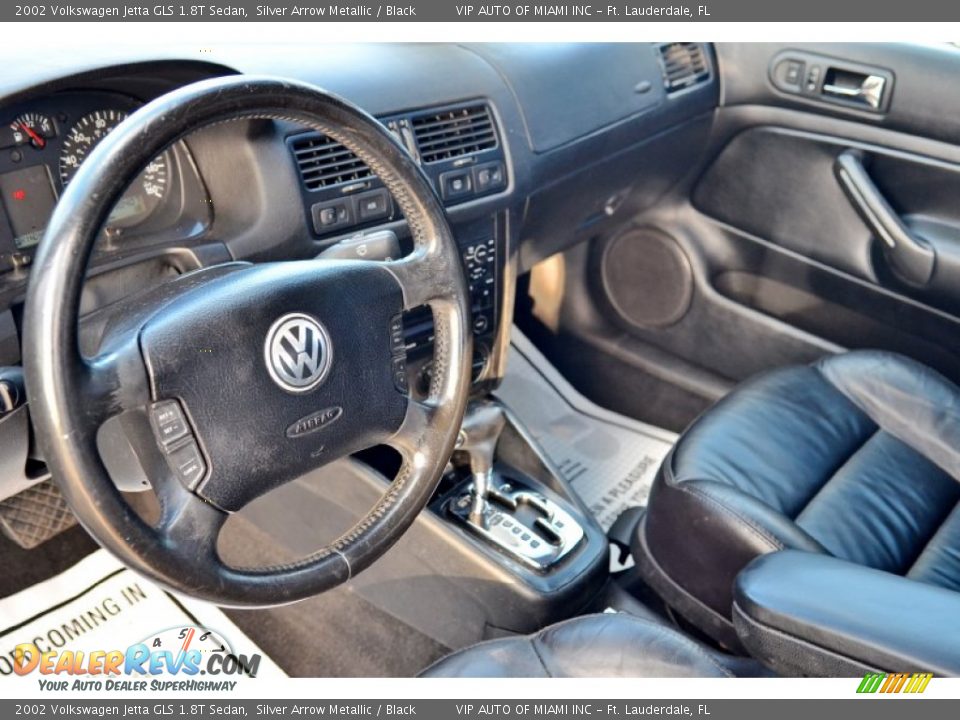 2002 Volkswagen Jetta GLS 1.8T Sedan Silver Arrow Metallic / Black Photo #31