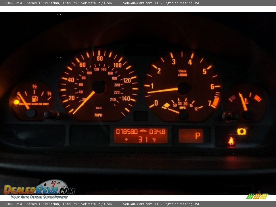2004 BMW 3 Series 325xi Sedan Titanium Silver Metallic / Grey Photo #26