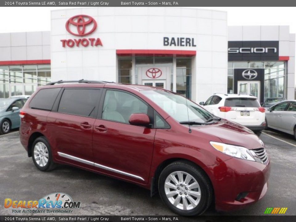2014 Toyota Sienna LE AWD Salsa Red Pearl / Light Gray Photo #1