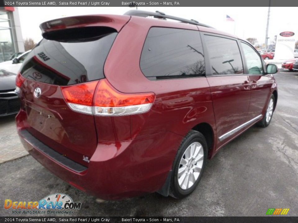 2014 Toyota Sienna LE AWD Salsa Red Pearl / Light Gray Photo #3