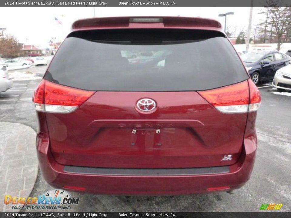 2014 Toyota Sienna LE AWD Salsa Red Pearl / Light Gray Photo #4