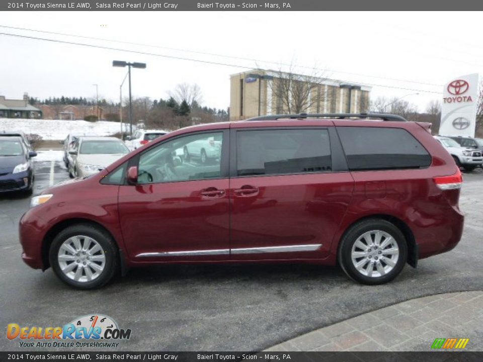 2014 Toyota Sienna LE AWD Salsa Red Pearl / Light Gray Photo #7