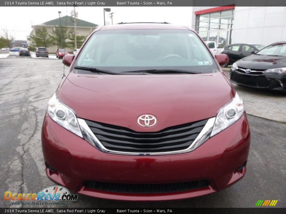 2014 Toyota Sienna LE AWD Salsa Red Pearl / Light Gray Photo #9