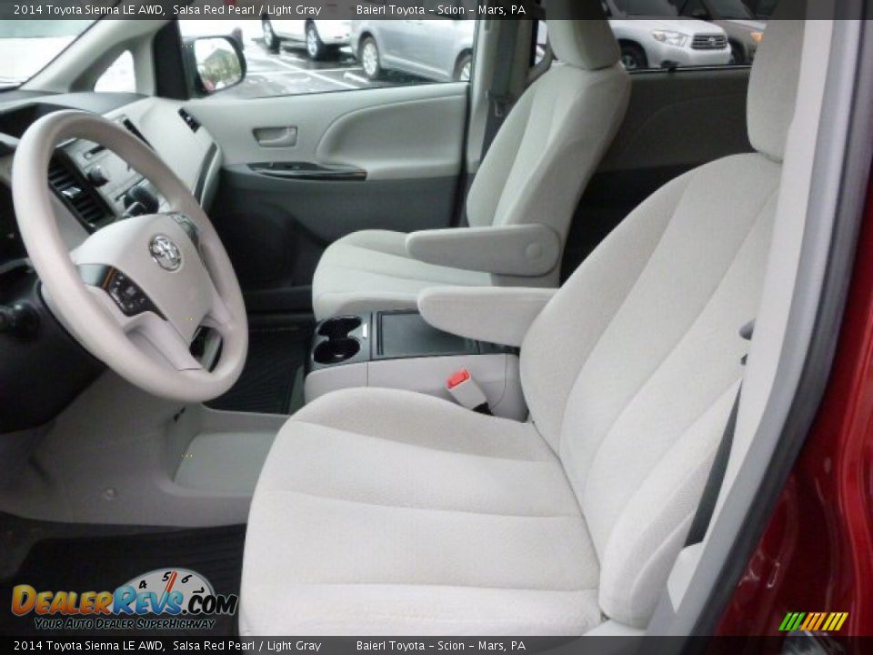 2014 Toyota Sienna LE AWD Salsa Red Pearl / Light Gray Photo #15