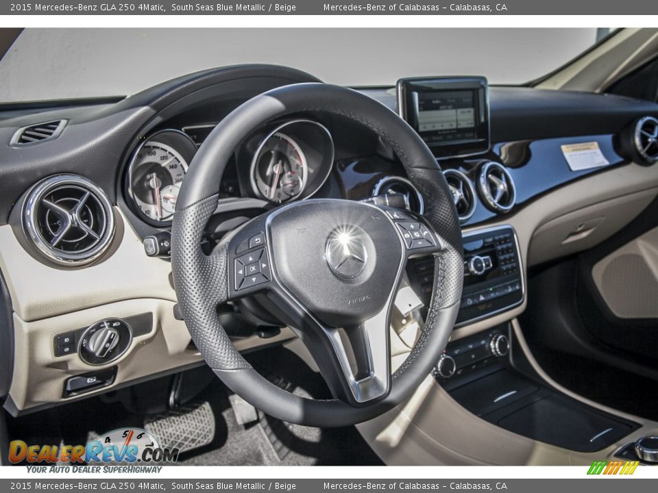 2015 Mercedes-Benz GLA 250 4Matic South Seas Blue Metallic / Beige Photo #5