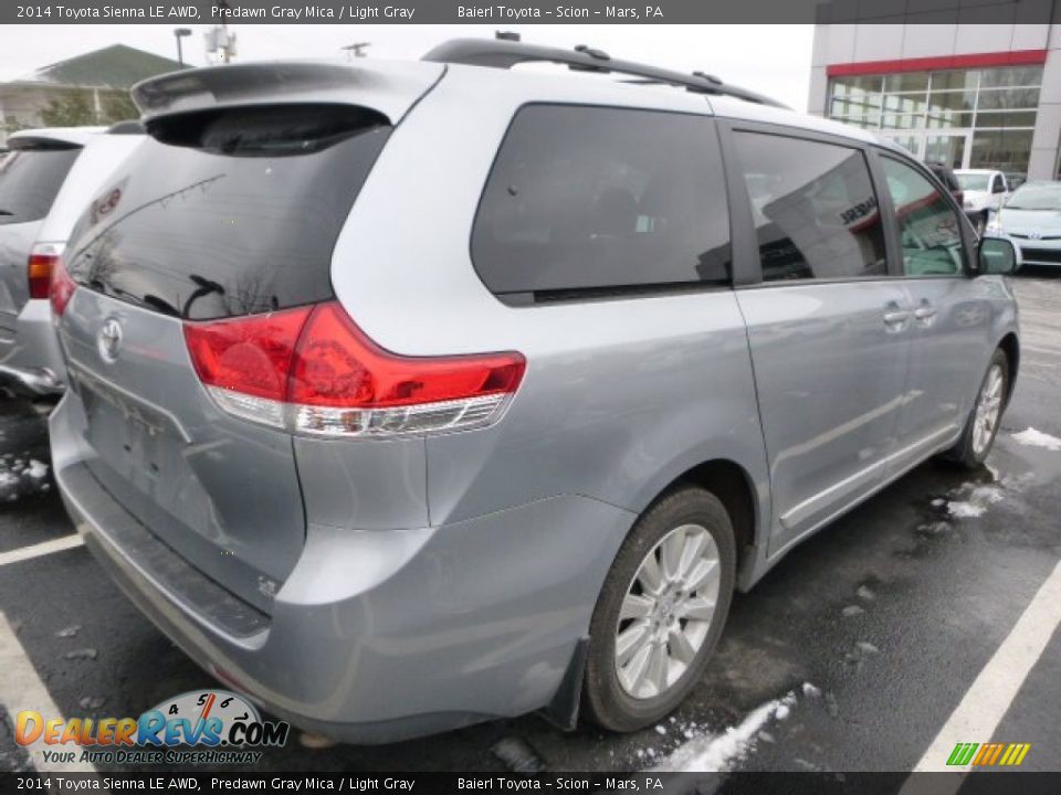 2014 Toyota Sienna LE AWD Predawn Gray Mica / Light Gray Photo #2