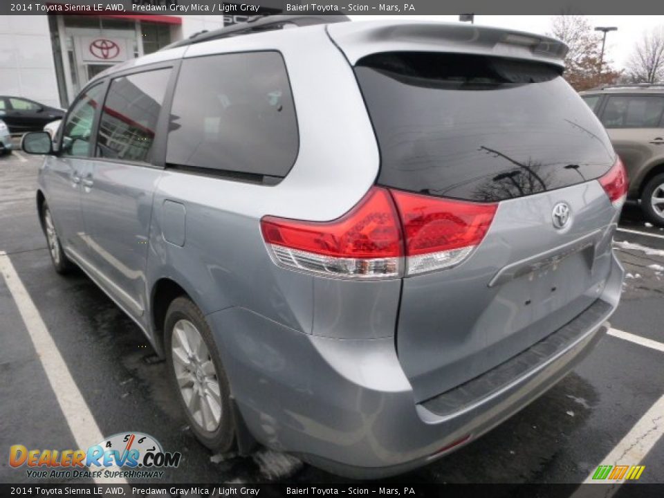 2014 Toyota Sienna LE AWD Predawn Gray Mica / Light Gray Photo #3