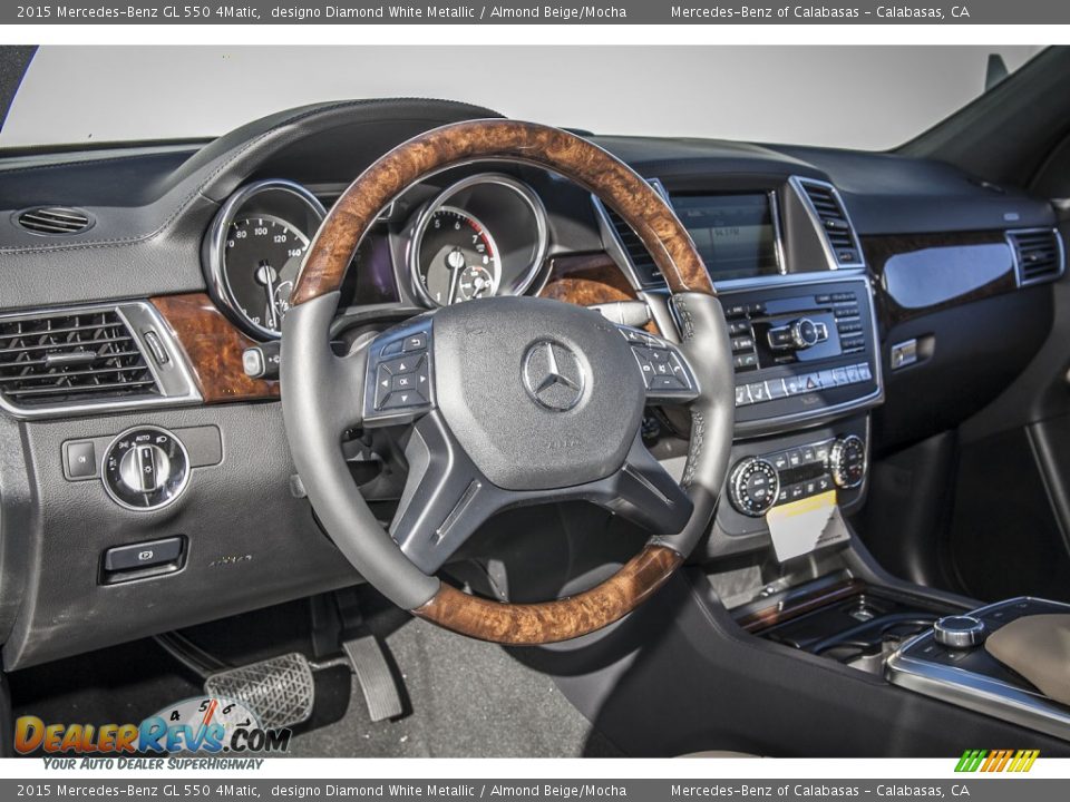 2015 Mercedes-Benz GL 550 4Matic designo Diamond White Metallic / Almond Beige/Mocha Photo #5