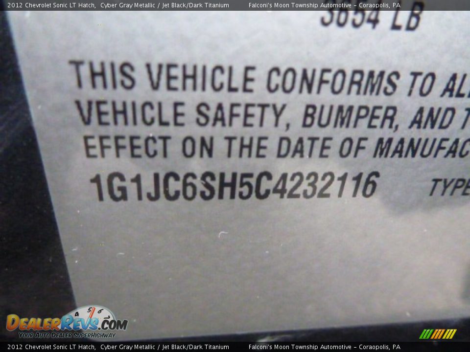 2012 Chevrolet Sonic LT Hatch Cyber Gray Metallic / Jet Black/Dark Titanium Photo #2