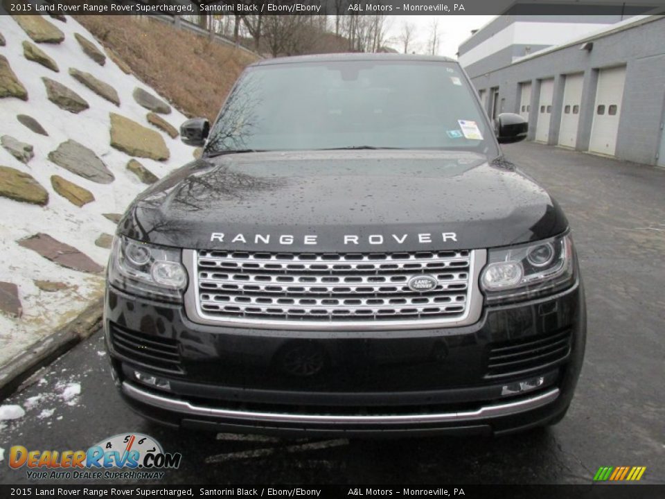 2015 Land Rover Range Rover Supercharged Santorini Black / Ebony/Ebony Photo #8