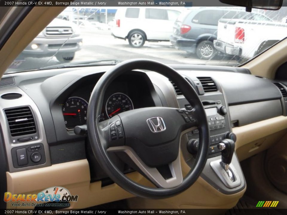 2007 Honda CR-V EX 4WD Borrego Beige Metallic / Ivory Photo #9
