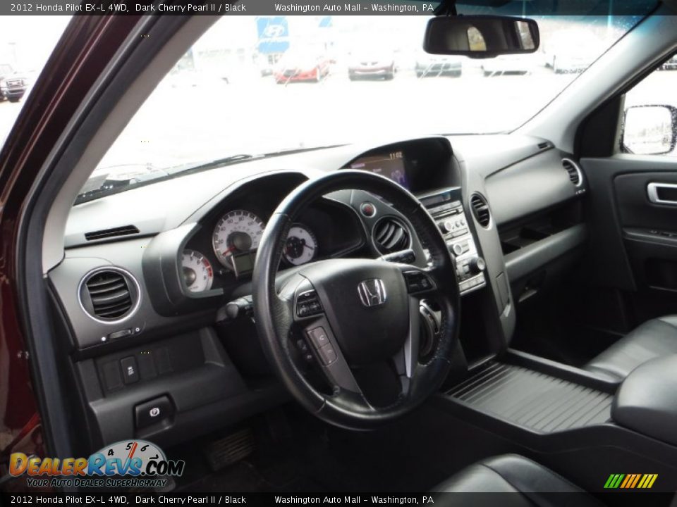 2012 Honda Pilot EX-L 4WD Dark Cherry Pearl II / Black Photo #9