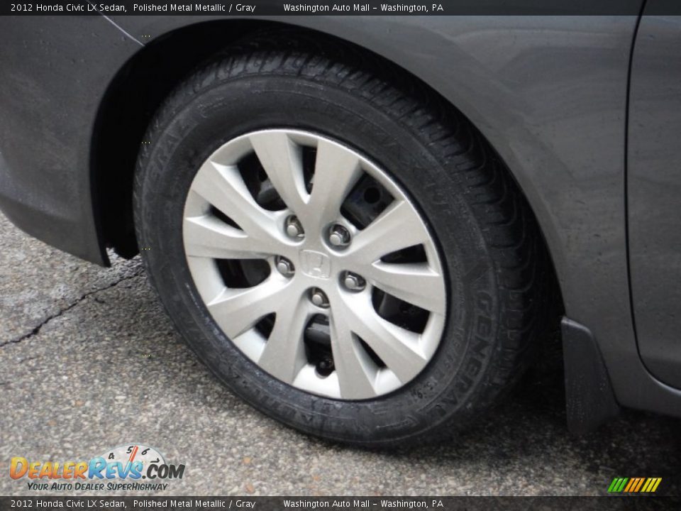 2012 Honda Civic LX Sedan Polished Metal Metallic / Gray Photo #6