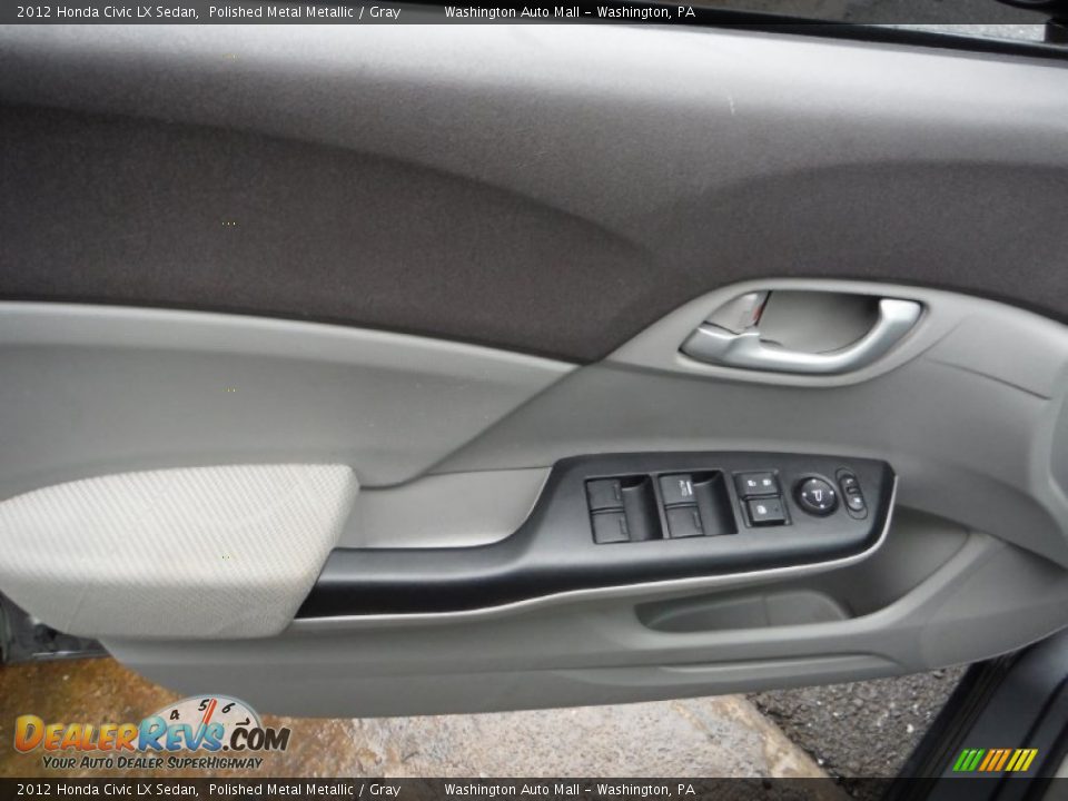 2012 Honda Civic LX Sedan Polished Metal Metallic / Gray Photo #9