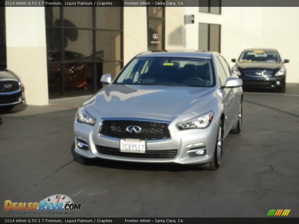 2014 Infiniti Q 50 3.7 Premium Liquid Platinum / Graphite Photo #2